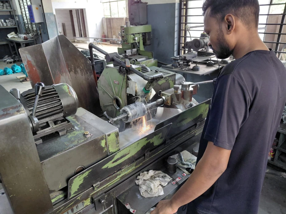 Manually Grinding with Machine